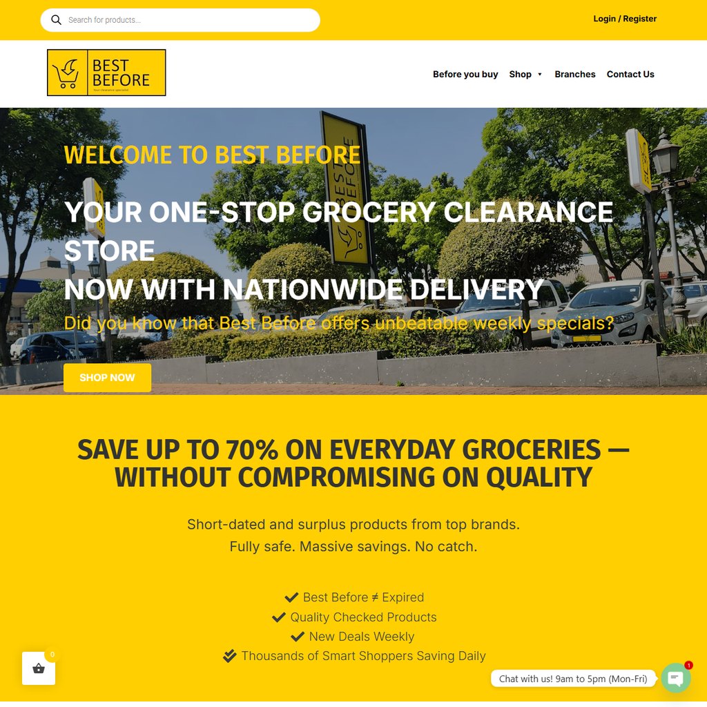 Best Before website by Tailoredwebs