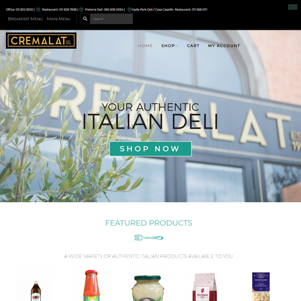 Cremalat website by Tailoredwebs