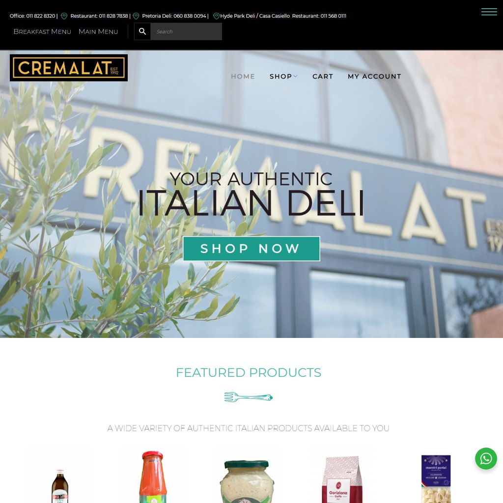 Cremalat website by Tailoredwebs