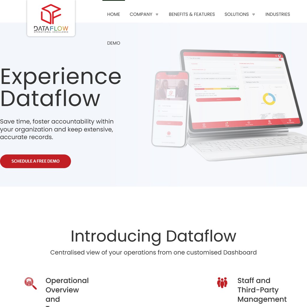 Dataflow website by Tailoredwebs