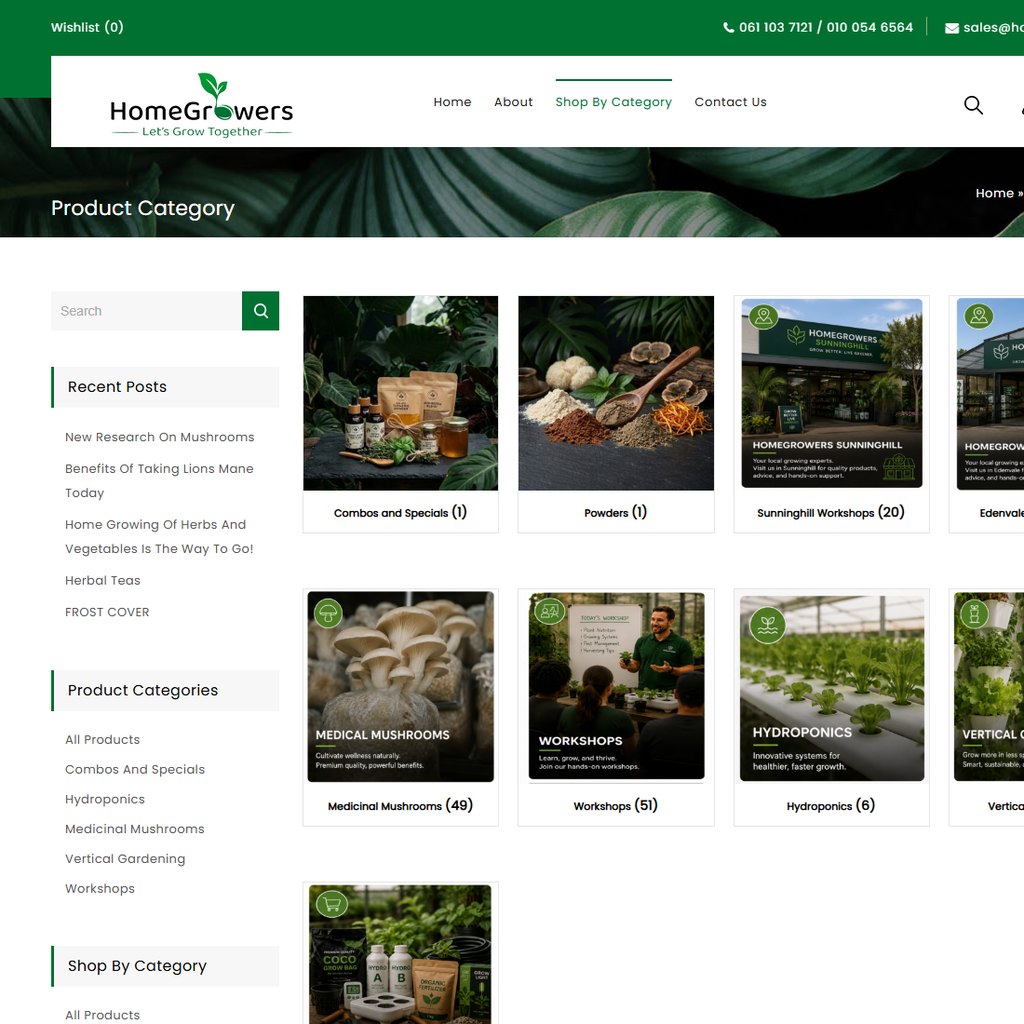 Homegrowers website by Tailoredwebs