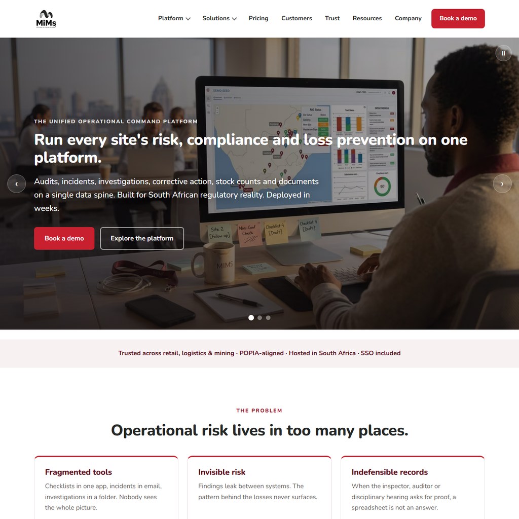 MiMs website by Tailoredwebs