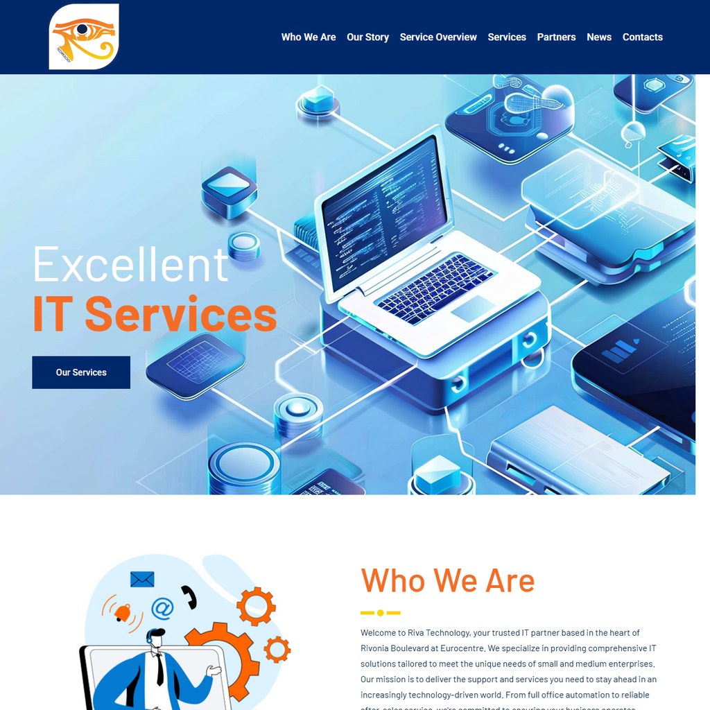 Riva Technology website by Tailoredwebs