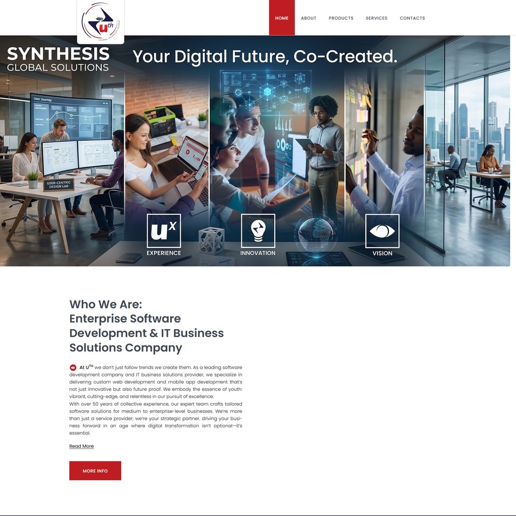 UTH Group website by Tailoredwebs