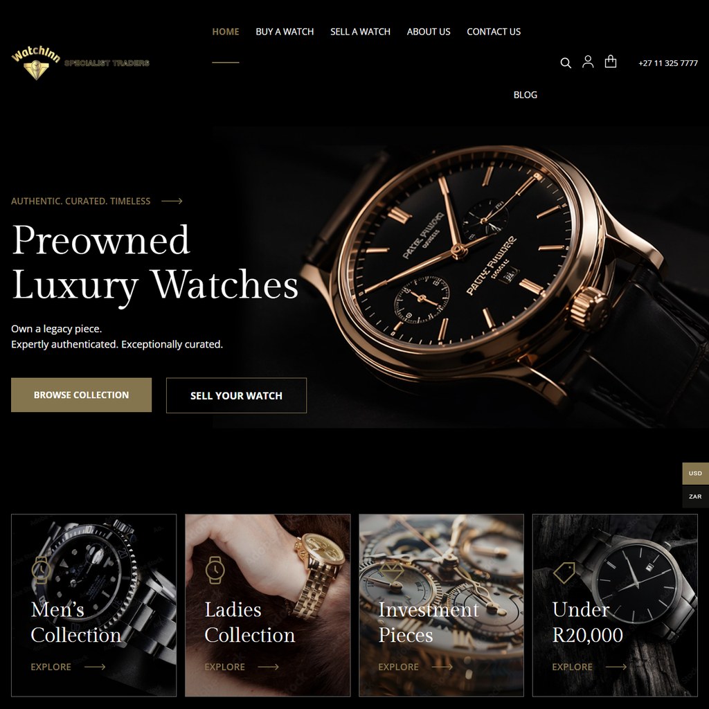 Watchinn website by Tailoredwebs